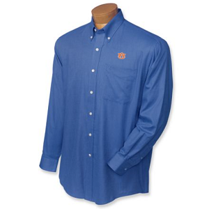 Auburn Tigers Men's LS Nailshead Sport Shirt - French Blue